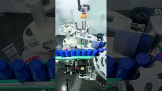 Mesin Pelabelan Otomatis#fillingbottlingline #bottlingline #factoryautomation #labelingmachine