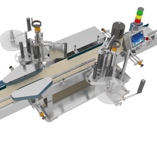 30L Drums Double Sides Sticker Labeling Machine Untuk Botol Bulat TN-200LDS 2500BPH