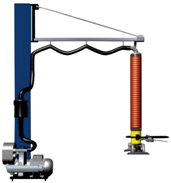 EMLH1202550 Sistem Pengangkat Vakum 2800mm*270° Area Kerja Sektor dengan Alloy Aluminium Rail