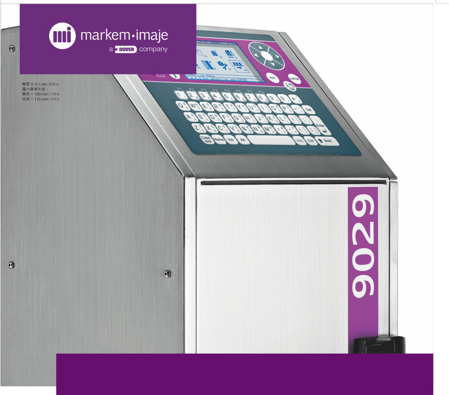 Markem·Imaje 9029 Printer Inkjet Karakter Kecil 100-240VAC, 50/60Hz, 34W