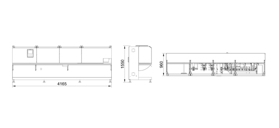 SUS304 Frame Full Automatic Horizontal Roll Film Bagging Machine Untuk Powder / Partikel