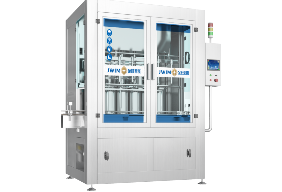 Mesin pengisian cairan piston dengan sistem pengisian servo motor dan kontrol PLC untuk output kemasan yang konsisten