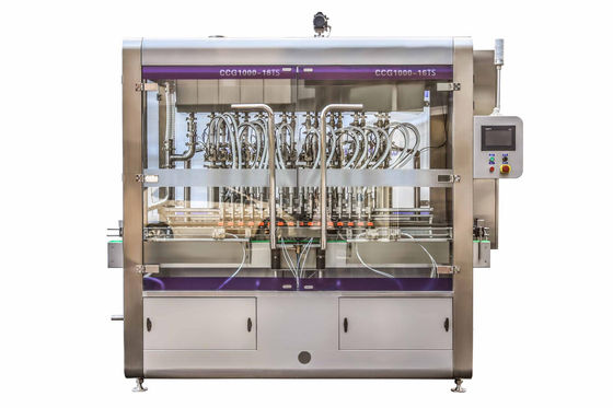 16 Head 4000 BPH Volumetric Liquid Filling Machine Mesin Pengisian Botol Minyak Goreng 80ml-1000ml